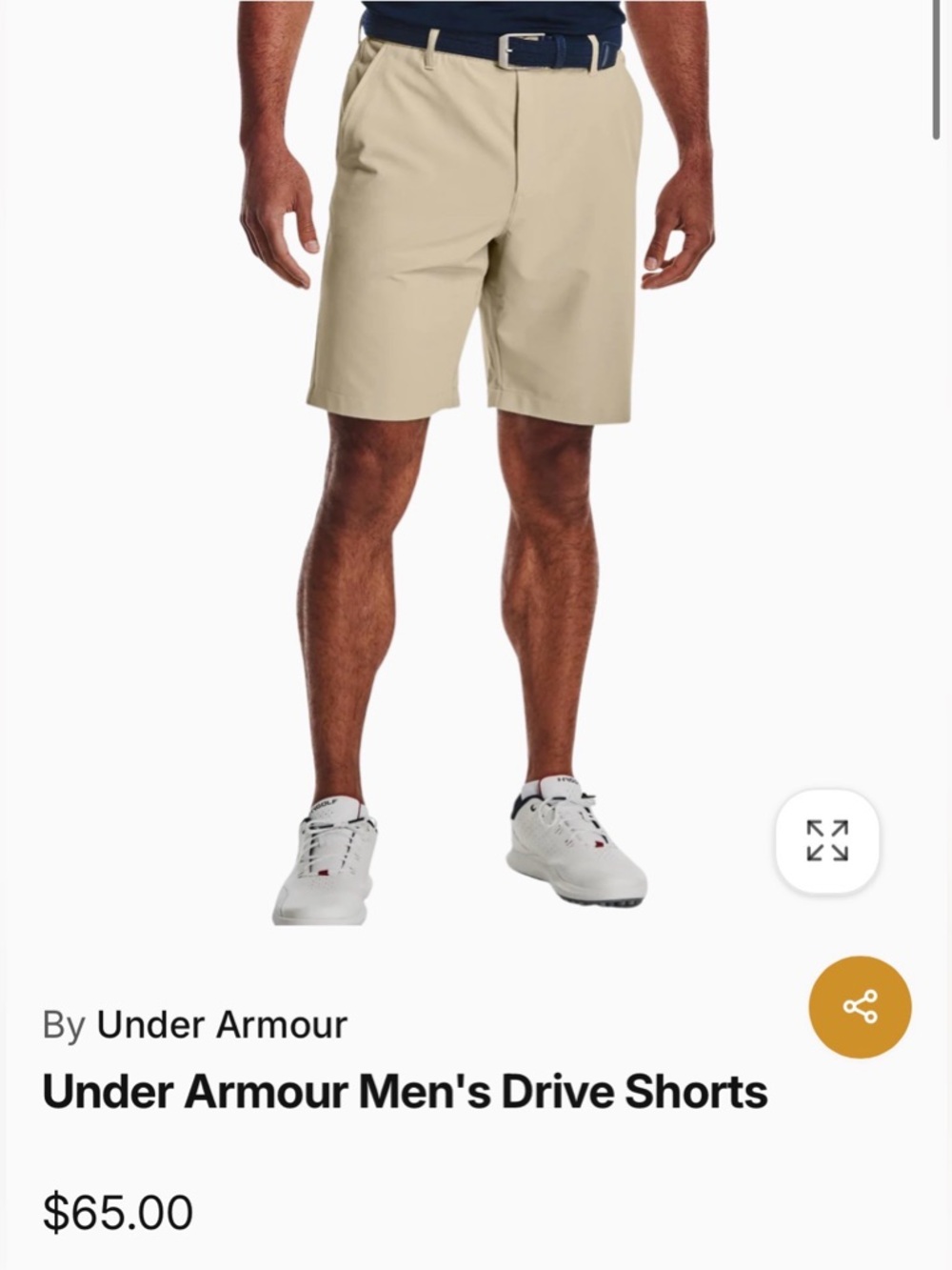 Under Armour Men's Drive Shorts - Beige